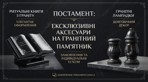 Ритуальні книги та лампадки: елегантність у кожній деталі від «Постамент»