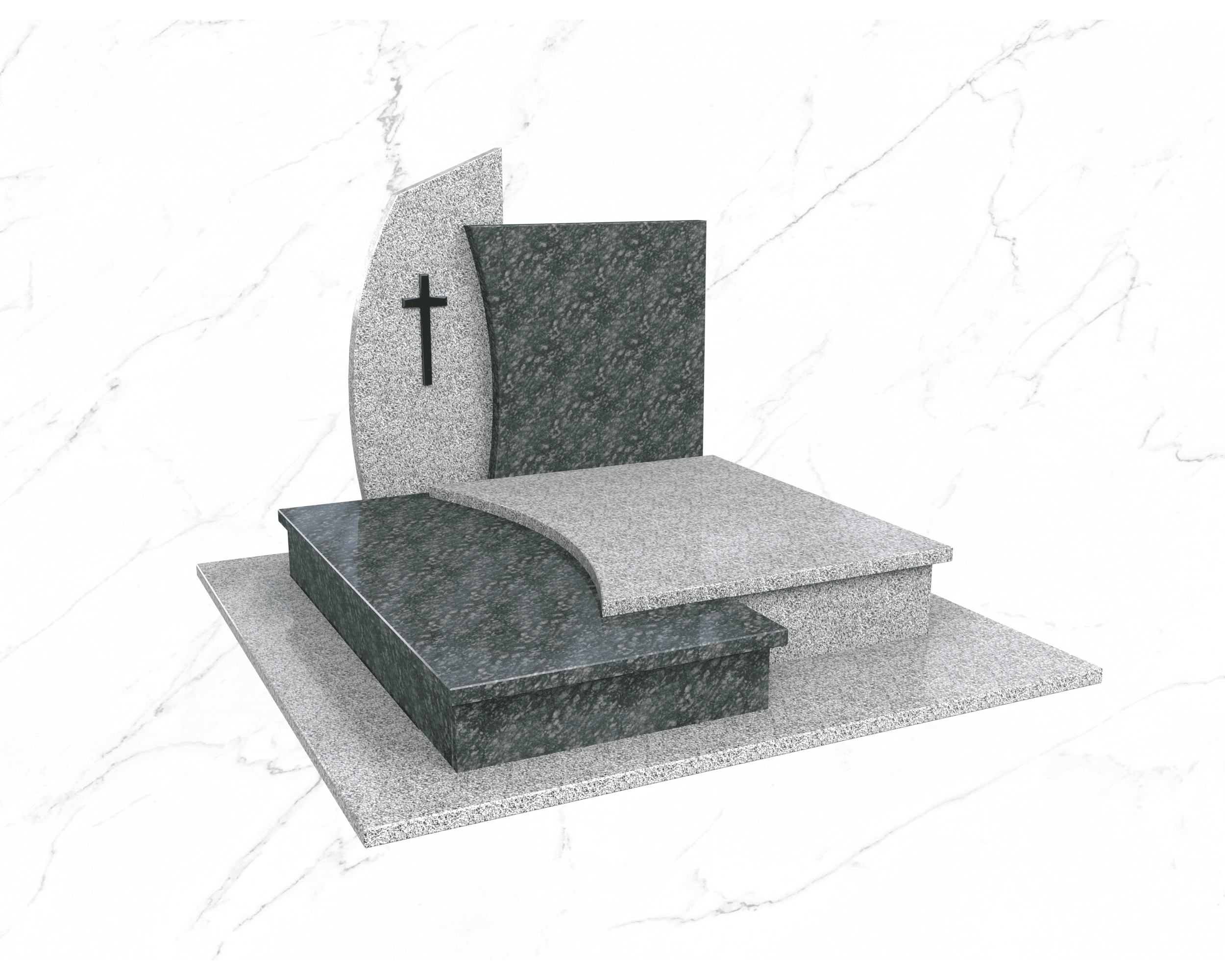 Пам'ятник подвійний гранітний №5